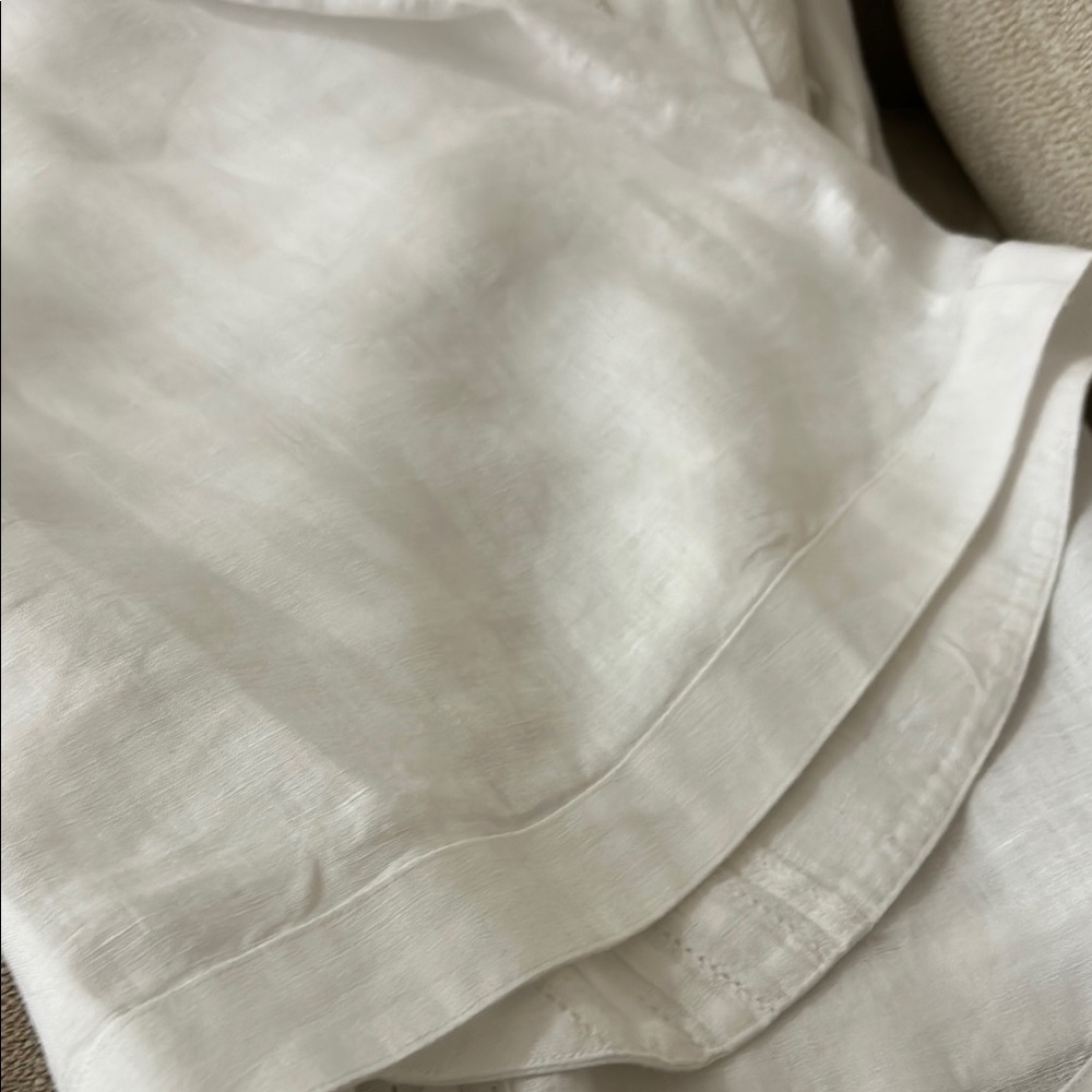 Fox Croft Size 18W 3/4 sleeve White linen Button-Up Blouse - Picture 10 of 10